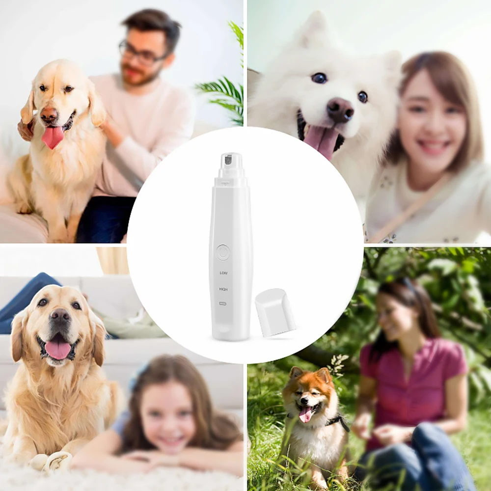 

Dog&Cat Nail File Claw Grooming Grinder Trimmer Tow Clipper USB Rechargeable