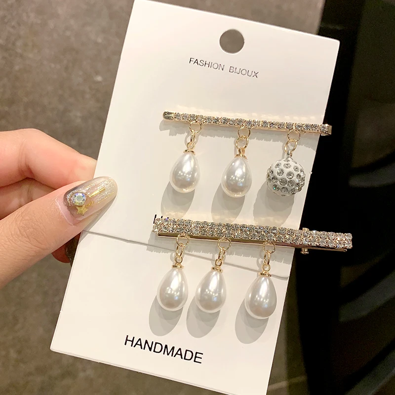 Заколка для волос женская элегантная заколка с блестящими кристаллами и