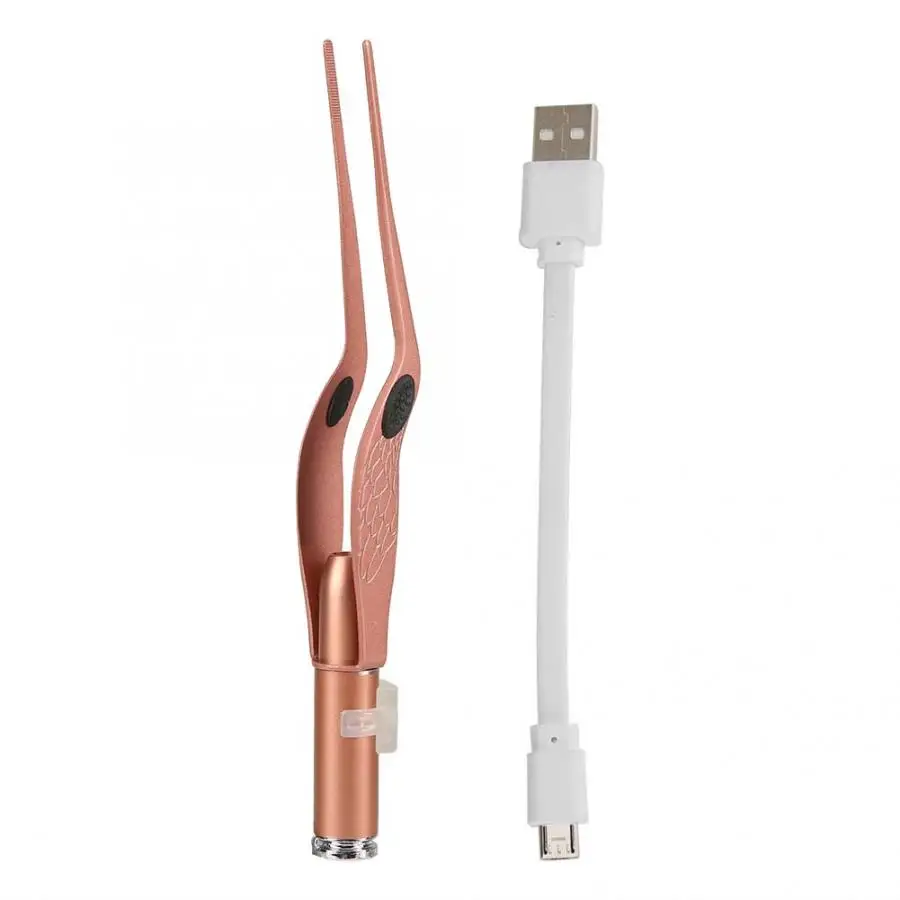 Педикюр usb зарядка светодиодный свет пинцеты для ушей Воск палочки набор очиститель ушной серы уход за ушами инструмент корректор для пальцев ног