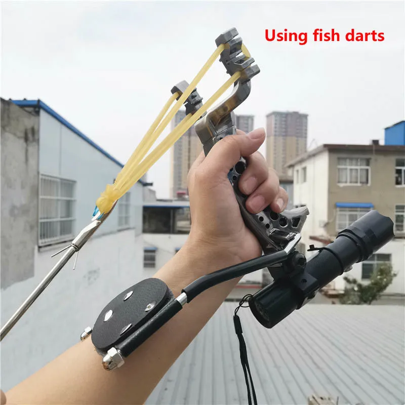 

Powerful Multi-function Archery Bowfishing Shooting fish Slingshot Catapult Hunting bow Fishing Sling Shot arrow kit