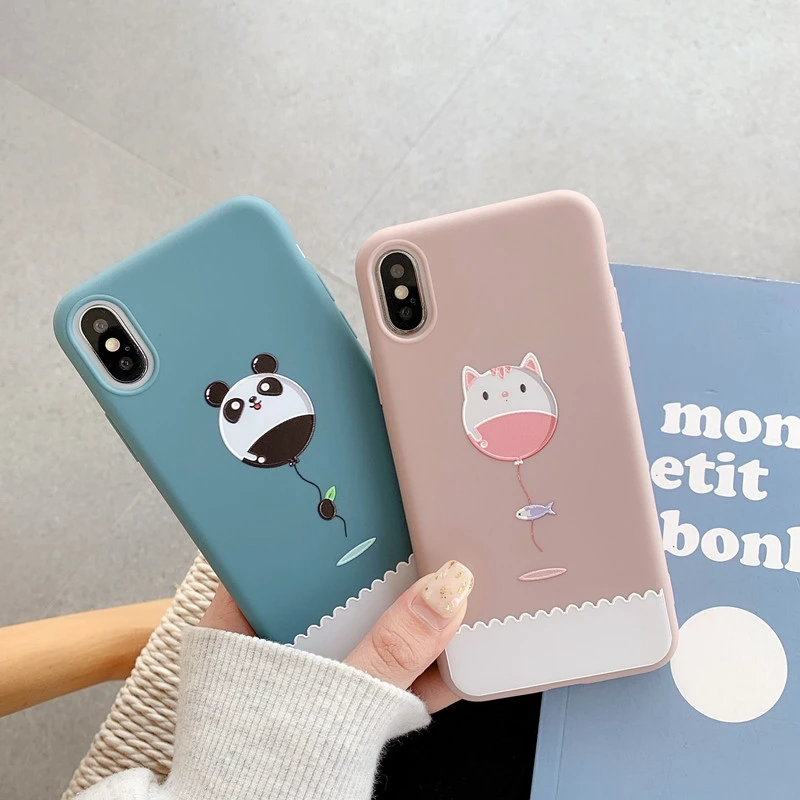 Милый мультяшный Мягкий силиконовый чехол для телефона Etui iPhone 11 Pro Max 6 6S 7 8 Plus XR XS SE