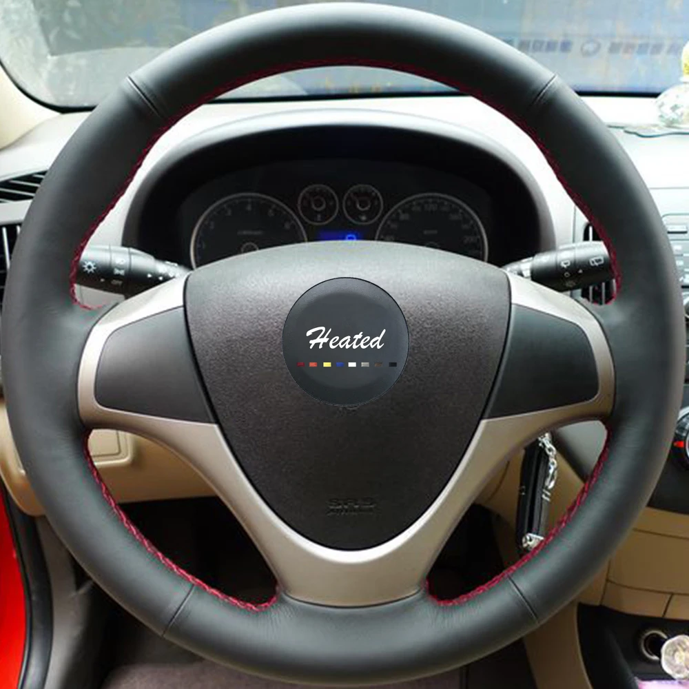 Кожаный чехол из микрофибры с подогревом для руля Hyundai i30 2009 2011 рулевого колеса