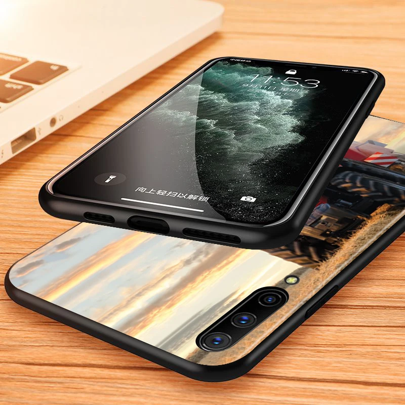

Hot Tractors Car for Samsung Galaxy A90 A80 A70S A70 A60 A50 A40 A30 A20 A10 A2 Core Black Phone Case