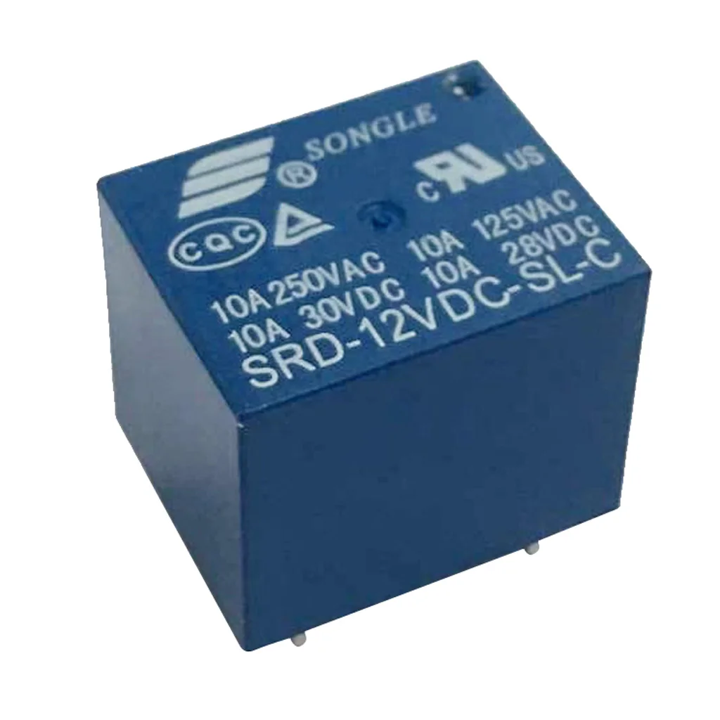 10x 12VDC Мини реле питания SPDT 10A PCB крепление 5 контактов SONGLE | Обустройство дома