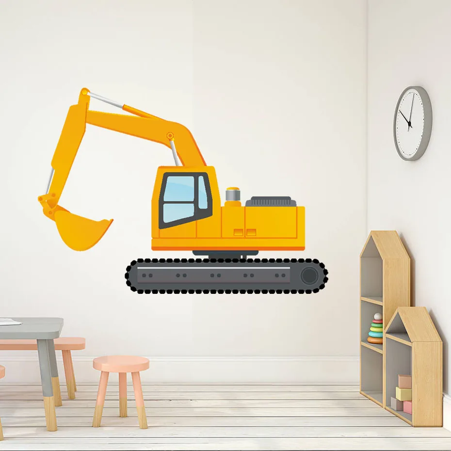 Водостойкие виниловые наклейки на стены для грузовиков тракторов детских комнат