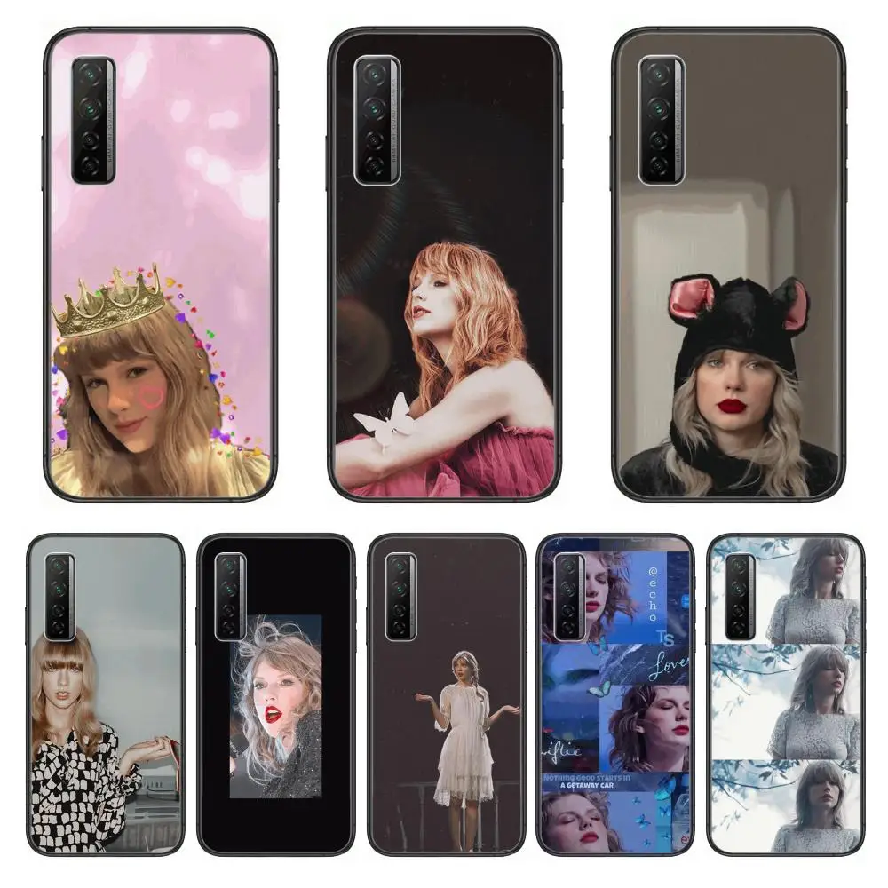 

Well-known singer taylor Phone Case For Huawei mate 40 30 10 20 40 8 9 Lite Z Pro Black Etui 3D Coque Painting Hoesjes 5g black