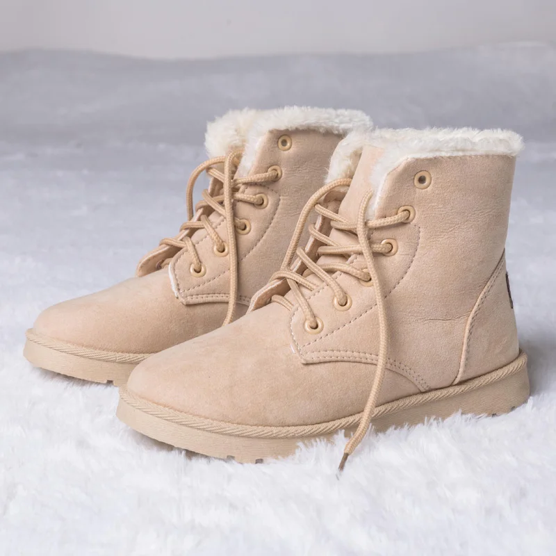 2019 г. Зимние сапоги женская обувь модные ботильоны для женщин теплые плюшевые