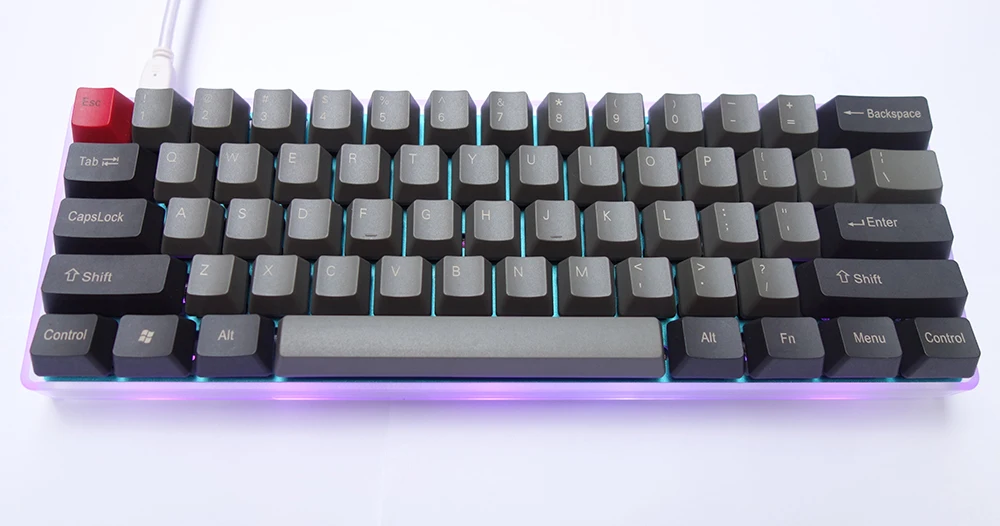 GH60 механическая клавиатура полностью в сборе со светодиодной подсветкой и RGB под растущим перепрограммируемым по прошивке QMK - Цвет: Color1