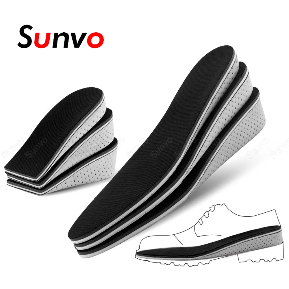 

Sunvo Invisible Height Increased Insoles for Man Women Shoes Inserts EVA Material Memory Foam Heel Lift Pad Heightening Insoles