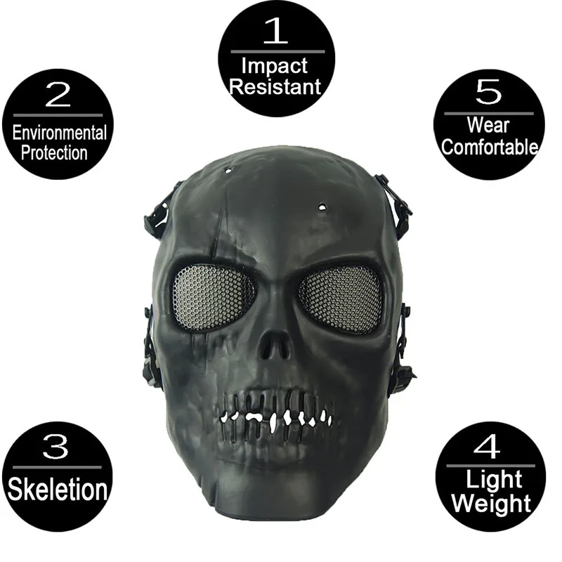 Маска для страйкбола камуфляжная маска косплея с черепом реквизит фильмов