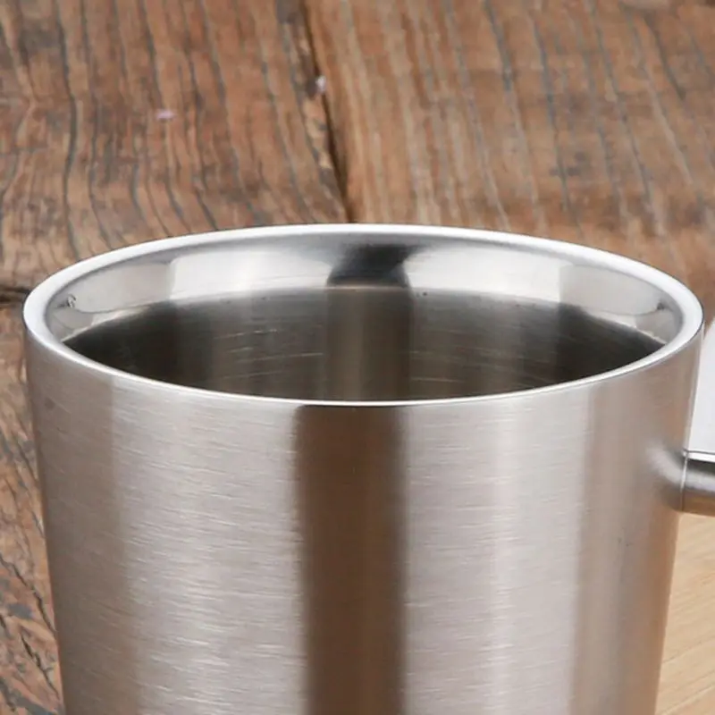 

340ml Stainless Steel Coffee Mug Double Wall Portable Travel Beer Tea Water Cup Heat Insulation