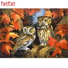 Набор для вышивки стразами FATCAT Night owl 5D, полноразмерная круглая алмазная живопись, вышивка крестиком, алмазные мозаичные животные, AE502
