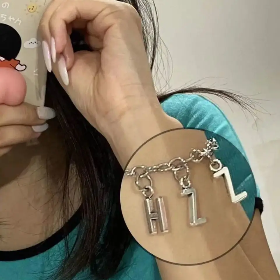 

EBEN-EZER Customized Initial Letter A-z Charm Bracelet Adjustable Chain Love Bangles Bracelets For Women Fashion Jewelry Gift