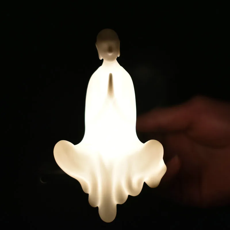 Креативные китайские керамические фигурки из белого нефрита ручной работы