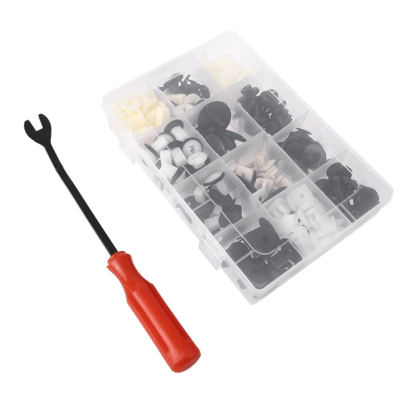 

166pcs Car Nylon Retainer Clips Panel Bumper Mudapron Door Clips Automotive Trim Tools Practical Kit Fit for GM J60F