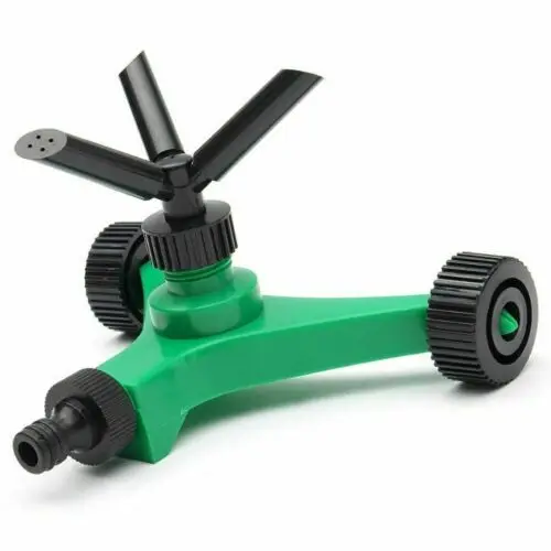 Three-fork Rotary Sprinkler With Wheels Watering Tri-outlet Rotating Sprinklers Garden High Quality | Дом и сад