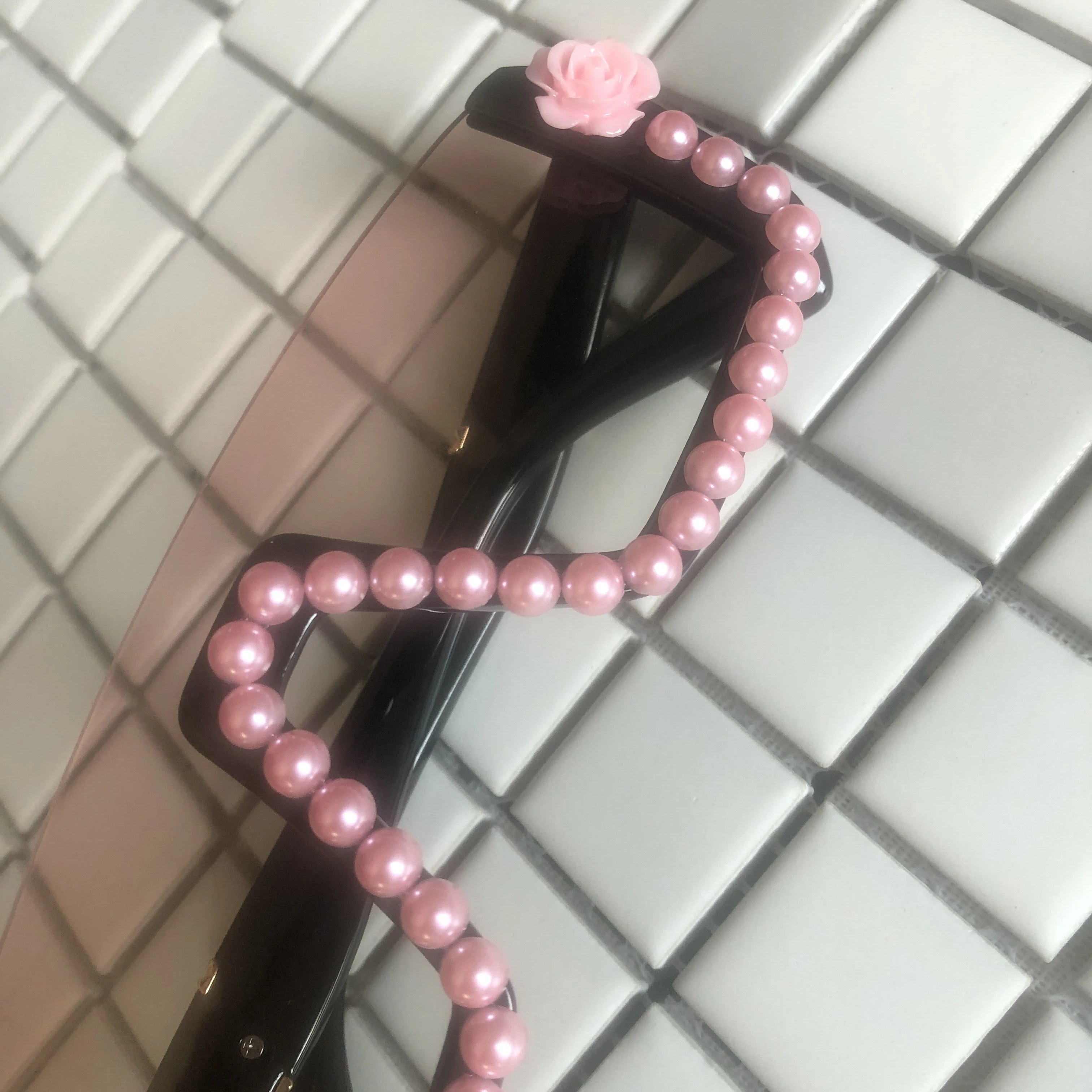 ZAOLIHU Модные женские солнечные очки с розовыми линзами дизайн розы жемчужные