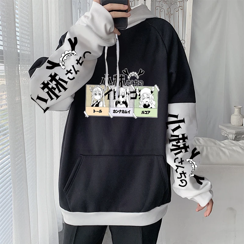 Толстовки с капюшоном Miss Kobayashi San Chi No Maid Dragon Anime Harajuku милые друзья Kamui Kanna