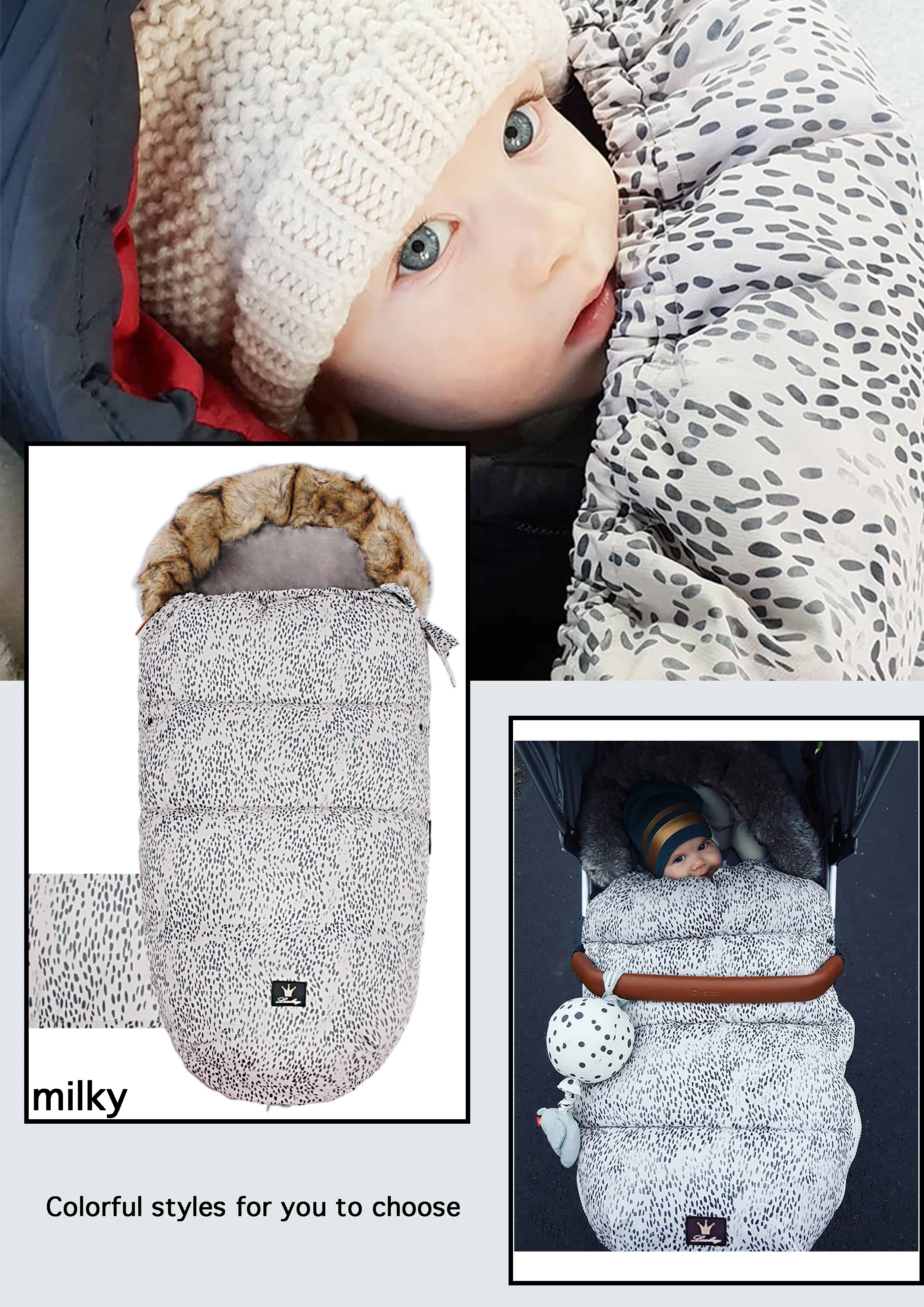 Детские спальные мешки зимние ветрозащитные толстые для младенцев конверты