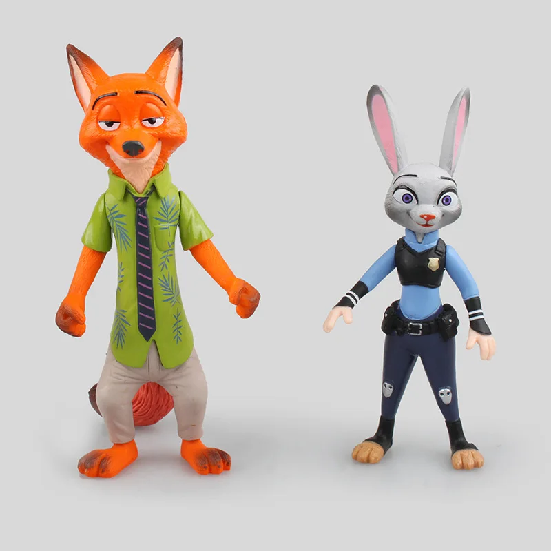 6pcs/lot Action Figure Nick Fox Judy Rabbit Hopps Bogo PVC 12cm Zootopia Zootropolis Cartoon Gifts Toys Dolls Collectible Model | Игрушки и