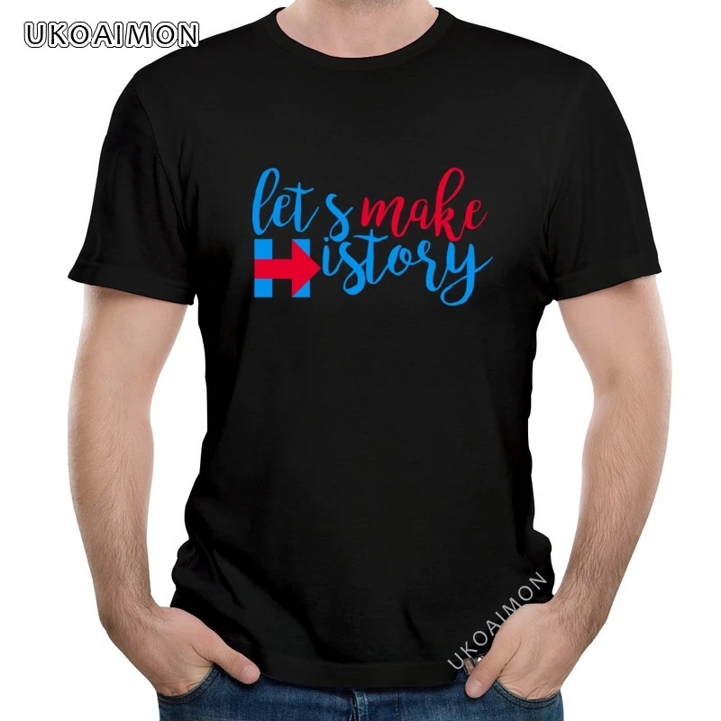 

Женская футболка с круглым вырезом, с надписью «Let's Make History»