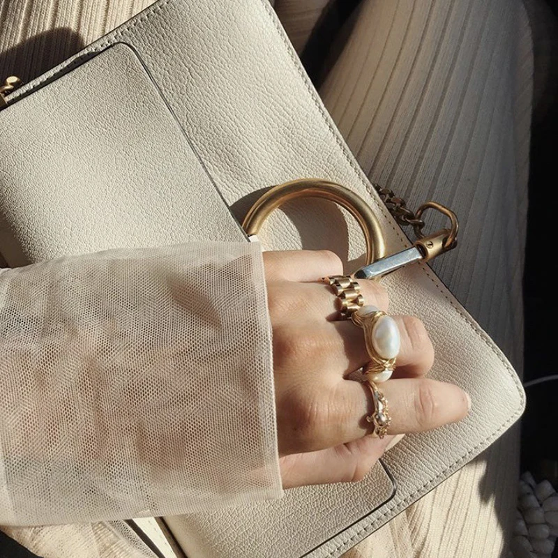 Женское Модное Позолоченное Кольцо Из Нержавеющей Стали В Стиле Хип-хоп Никогда