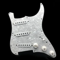 single coil alnico electric guitar pickguard pickups alnicoloaded prewired 11 hole sss redwhite pearl white guitar accessories