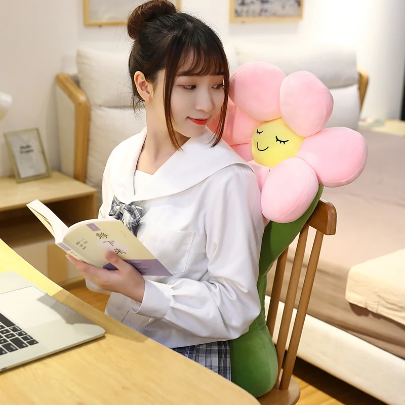 

60M Creative Simulation Plush Toy Stuffed Flower Stuffed With Down Cotton Super Soft Pillow large Intimate Gift For Children