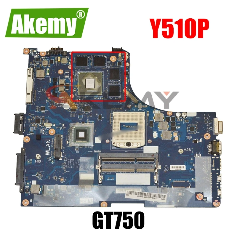 

Y510P VIQY1 NM-A032 REV: 1,0 Y510P материнская плата для ноутбука Lenovo Y510P NM-A032 GT750 тест материнской платы