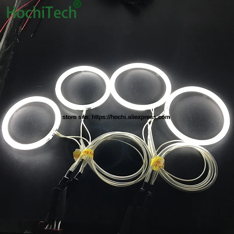 Для Land Rover Freelander 2 L359 2007 2012 4 шт. белый головной светильник гало кольца с холодным