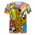 Мультфильм Scooby Doo 3d Печатные Футболки 2021 детская футболка одежда для мальчиков и девочек Рубашка хип-хоп Уличная одежда футболка для подростков