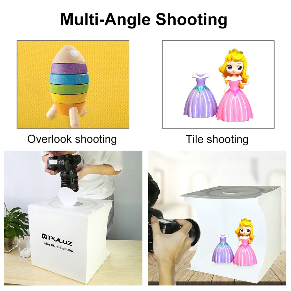 Складной мини-Лайтбокс для фотостудии софтбокс с 2 светодиодными панелями короб