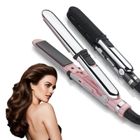 resuxi hair iron home use ceramic professional hair straighteners and curler 2 in 1 with protect cover hair curler flat iron