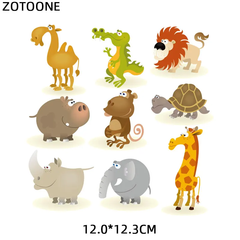 ZOTOONE вырезать мультфильм животных наклейки для железной передачи одежды DIY