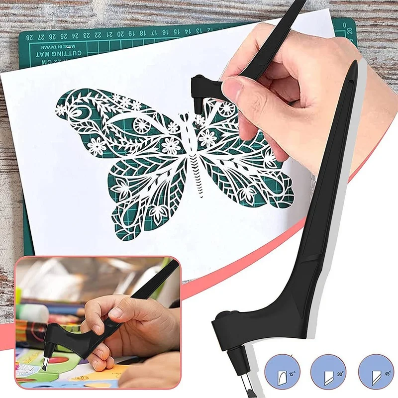 

Режущий инструмент «сделай сам», вращающийся на 360 градусов лезвие, резак для бумаги, 3 сменных ножа, износостойкий режущий инструмент, оконн...