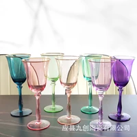 stained glass red wine glass champagne cup baijiu cup color phnom penh home drinking water cup fruit juice cup beverage cup
