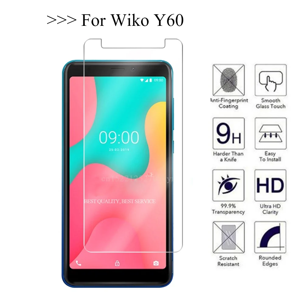Закаленное стекло для Wiko Y60 2.5D 9H Премиум защитная пленка | Мобильные телефоны и