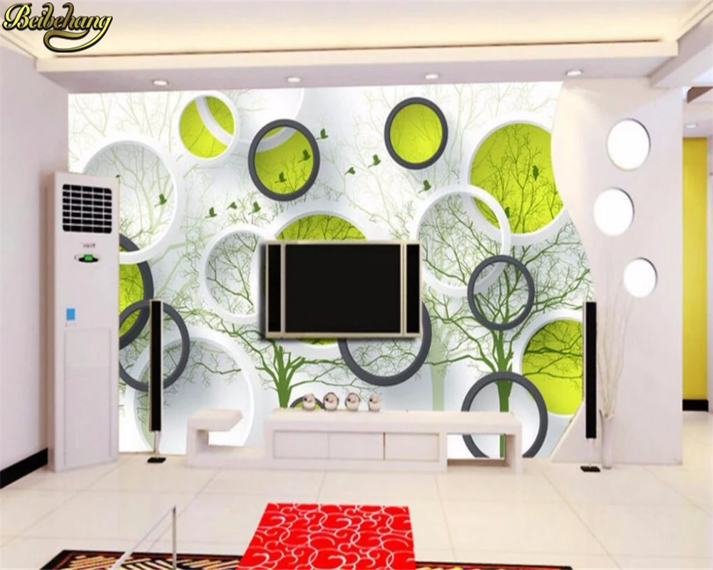 Обои на заказ 3d стерео круг абстрактные дерево обои домашний декор | Обустройство