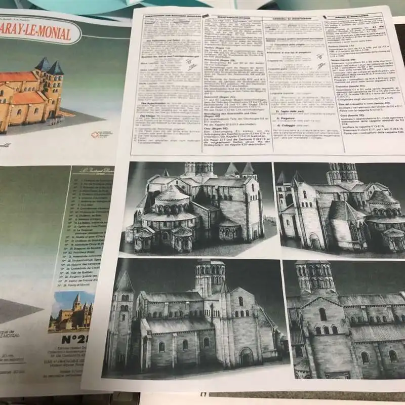 Ретро ручная роспись Shangmo Palelle Mognat здание 3d бумажная модель сделай сам|Картонные
