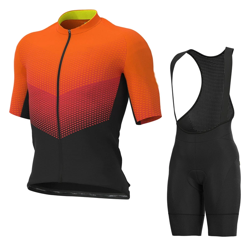 

Мужской профессиональный оранжевый велосипедный облегающий костюм для триатлона, дышащая спортивная одежда, повседневная одежда, велосип...