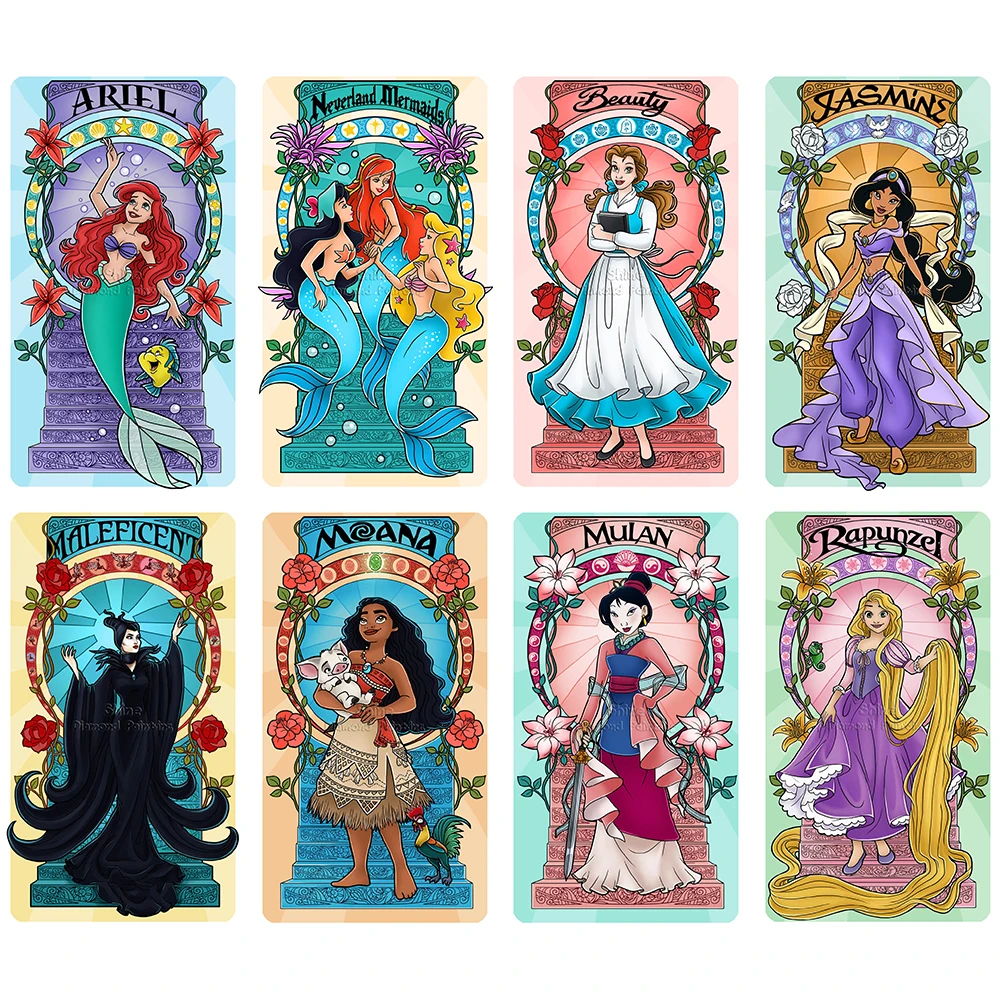 

Diamond Painting Disney Cartoon Princess 5D DIY Embroidery Art Full Square Round Christmas Mosaic Cross Stitch Home Decor Gift