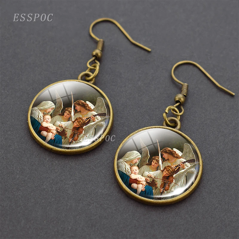 Серьги подвески девственные и ангелы|Серьги-подвески| |