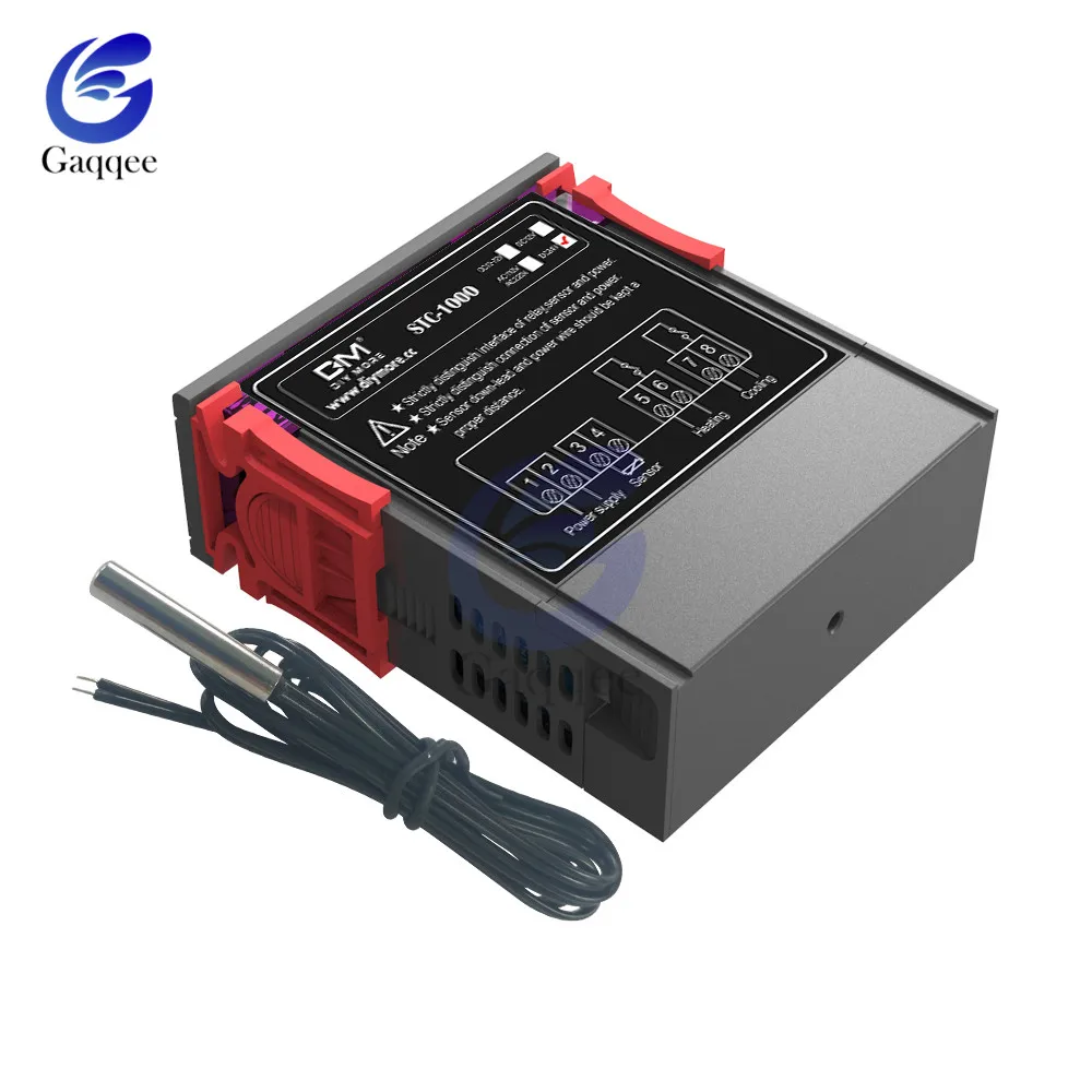 СВЕТОДИОДНЫЙ цифровой Температура регулятор STC-1000 DC 12 V-72 V 24V 220V терморегулятор Термостат для инкубатора W/обогреватель радиатор