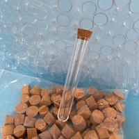 300pcspack 15100mm office lab supplies transparent plastic test tube with cork stopper u shape bottom wedding favours vial