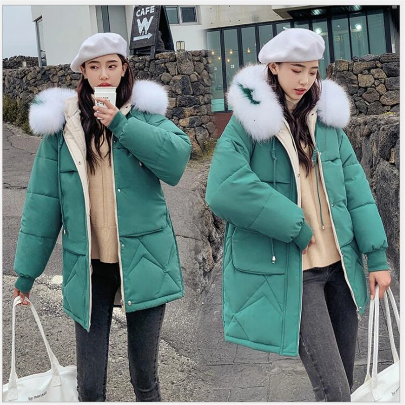 Fat Long Women Winter Jas Losse Student Cato Coat Warm Women's clothing parka 2019 233 | Женская одежда