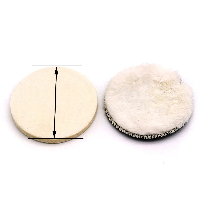 

4/5Inch Wool Polishing Wheel Felt Wheel Grinding Plate Elf-Adhesive Wool Wheel Pad For Car Polisher Polishing Pad Accessories