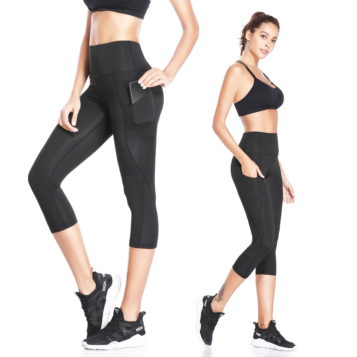 Женские спортивные штаны легинсы бесшовные леггинсы для фитнеса бега высокая