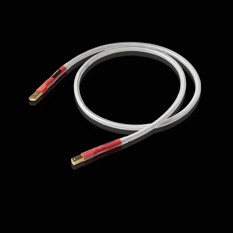 

Посеребренный QED Hifi usb кабель высокого качества Type A to B DAC Data USB кабель