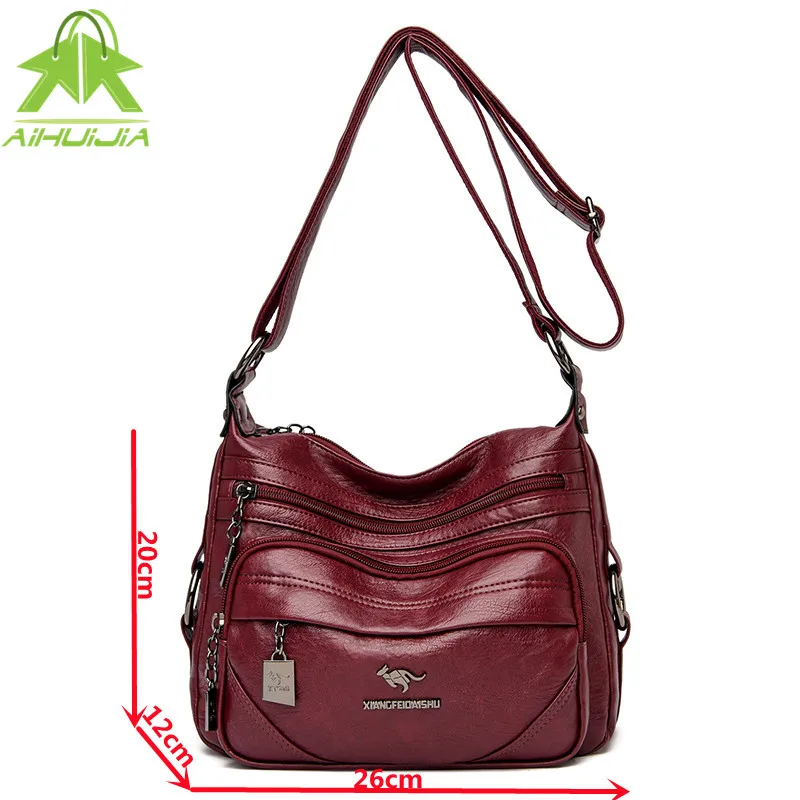 

High Quality Women's Soft Pu Leather Shoulder Bags Multi-Layer Classic Crossbody Bag 2021 New Luxury Designer Handbag and Purse