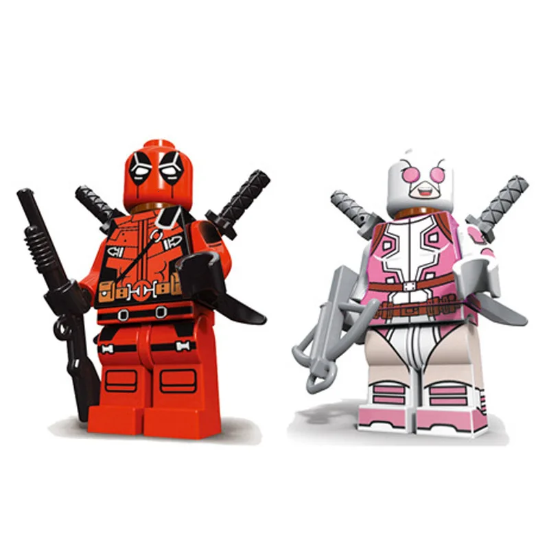 Decool 0256-0261 6 шт./лот блоки Marvel Movie Super Heroes Deadpool строительные кирпичи Обучающие